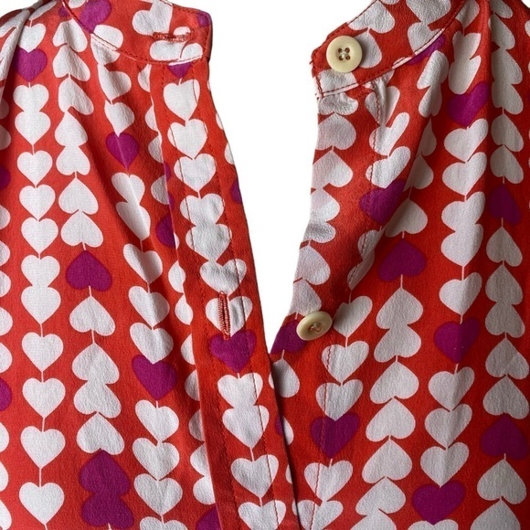 NEW Silk Hearts blouse size XL holiday Valentine’s Day - Picture 3 of 6